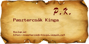 Pasztercsák Kinga névjegykártya